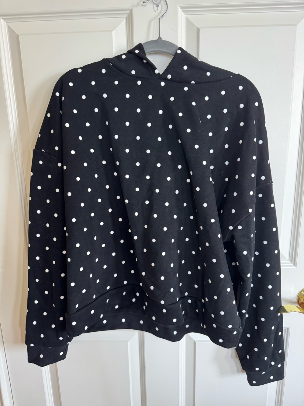 Edikted Chelsea Black and White Polka Dot Hoodie - Picture 5 of 5